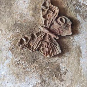 Un papillon travaillé avec des textures, c'est la spécialité de Marie de la Grange aux Papillons.