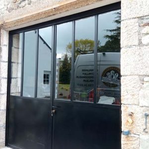 fabrication porte atelier metal nicosteelwoods credin