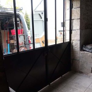 porte verriere metal nicosteelwoods credin