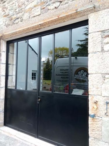 fabrication porte atelier metal nicosteelwoods credin